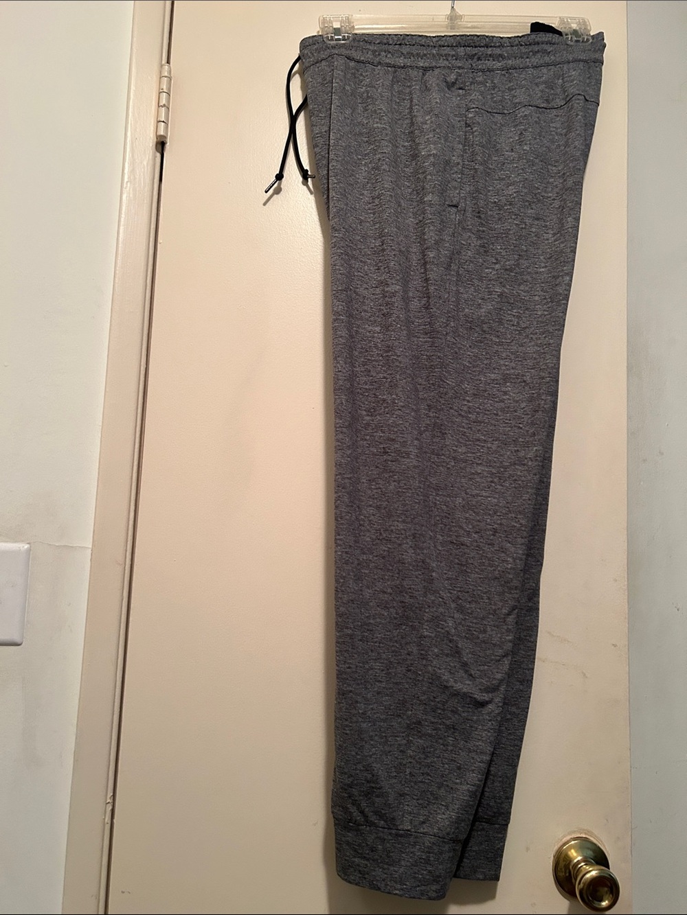 Zella Heather Gray Cropped Knit Joggers with Drawstring